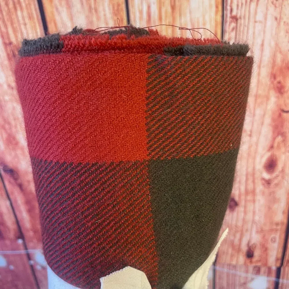 NWT Pottery Barn Buffalo Check Plaid Throw 50x60 Red/Charcoal Home Blanket